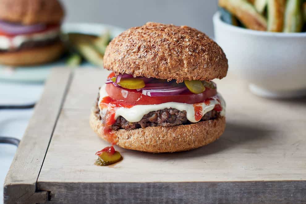 Healthier planet burgers from Healthier Planet, Healthier You (Andrew Burton/PA)