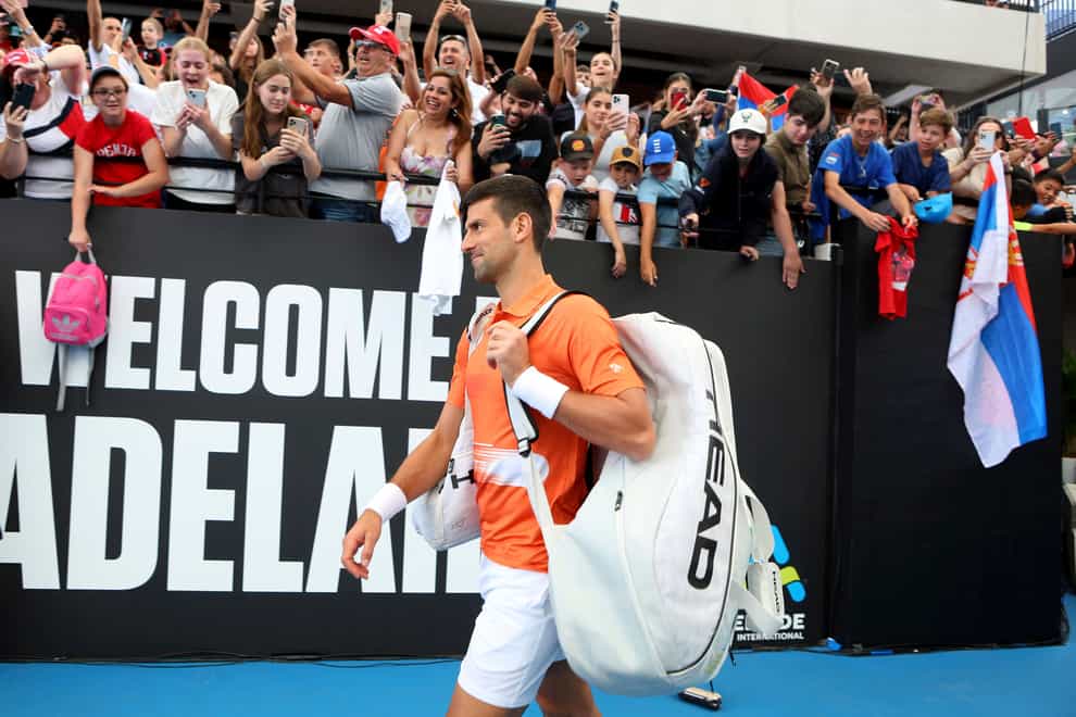 Novak Djokovic has been welcomed back to Australia but looks set to be refused entry to the United States due to not being vaccinated against Covid-19 (Kelly Barnes/AP)