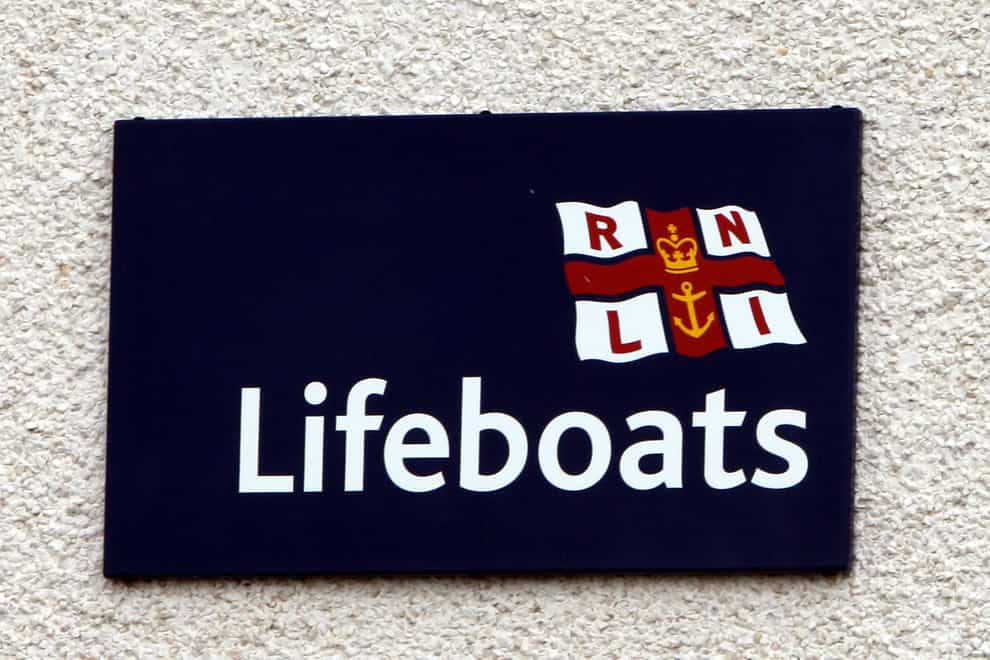 A general view of an RNLI sign.