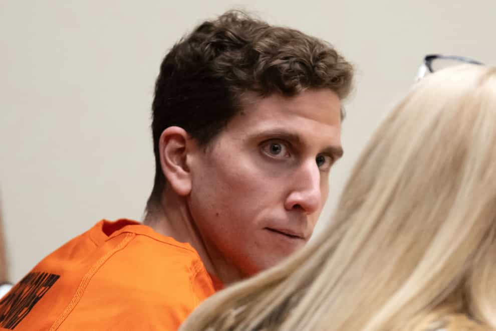 Bryan Kohberger, left, who is accused of killing four University of Idaho students in November 2022 (Ted S Warren/AP Pool)