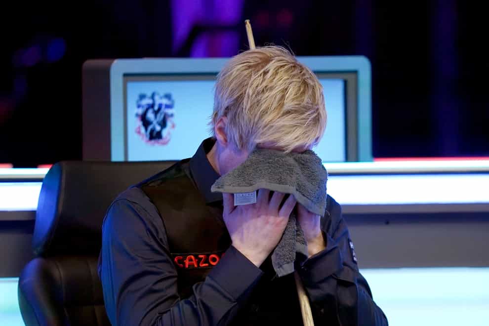 Defending champion Neil Robertson lost 6-4 to Shaun Murphy in the first round of the Cazoo Masters at Alexandra Palace (John Walton/PA)
