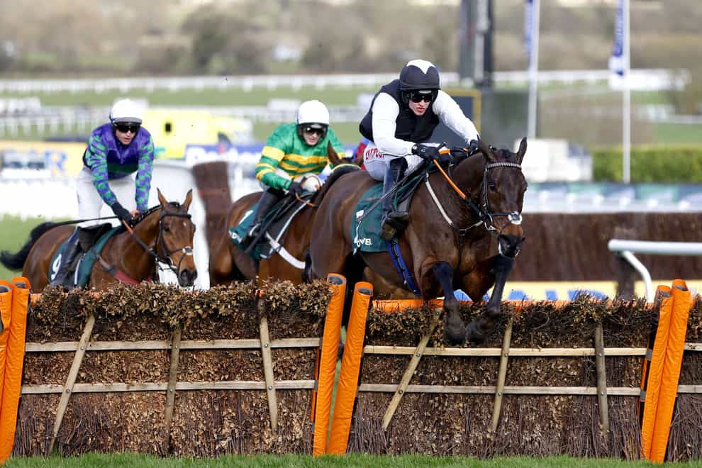 Flooring Porter, here ridden by jockey Danny Mullins on their way to winning the Paddy Power Stayers’ Hurdle in 2022, will return to Prestbury Park to try and land a hat-trick in the race (Steven Paston/PA)
