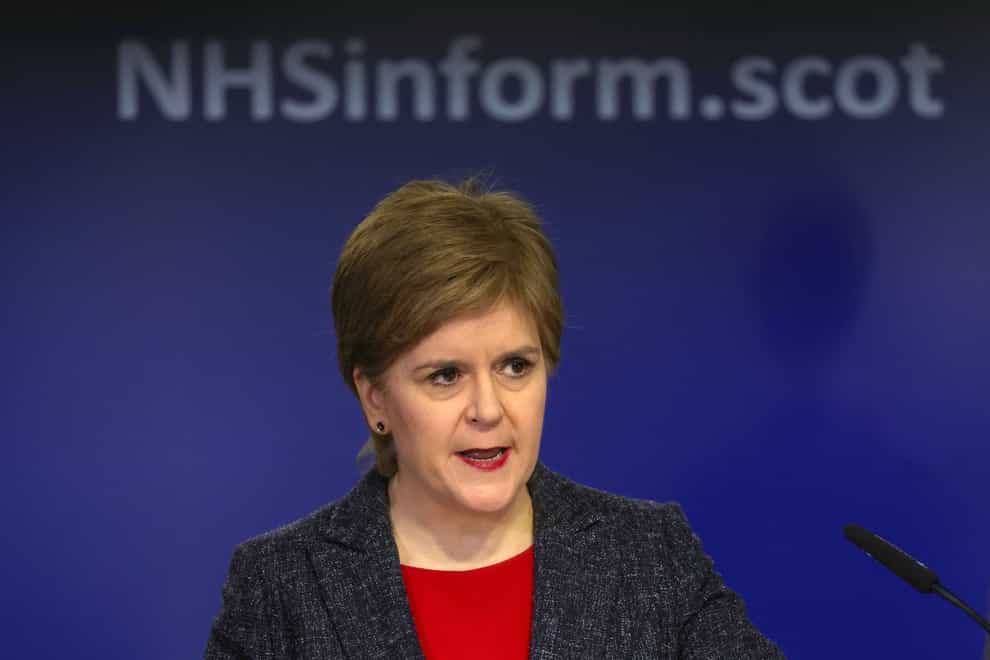 First Minister Nicola Sturgeon during a press conference on winter pressures in the NHS, at St Andrews House in Edinburgh (Russell Cheyne/PA)