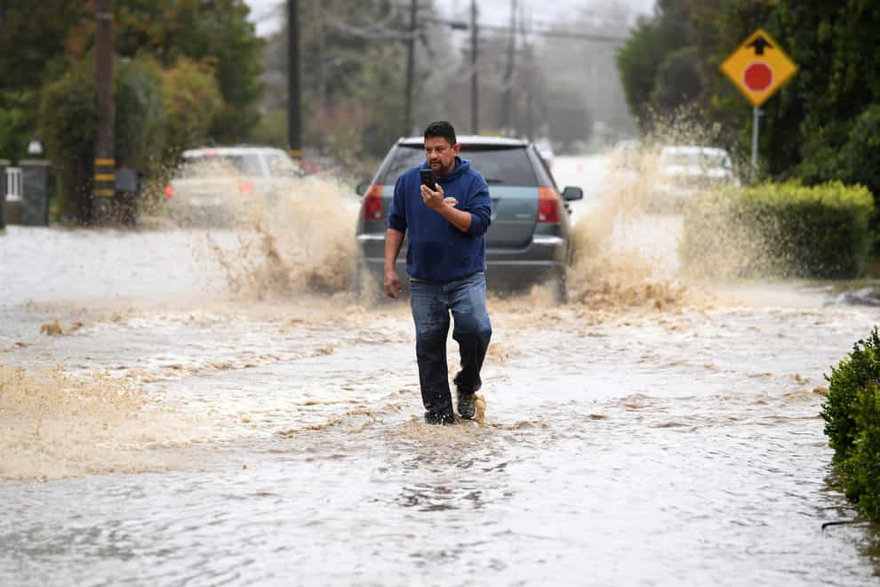 Residents in the seaside California community which is home to the Duke and Duchess of Sussex and their children have been ordered to evacuate as another powerful storm hit the state (Doug Duran/Bay Area News Group/AP)