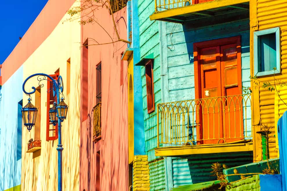 Bright colors of Caminito in La Boca neighbourhood of Buenos Aires (Alamy/PA)