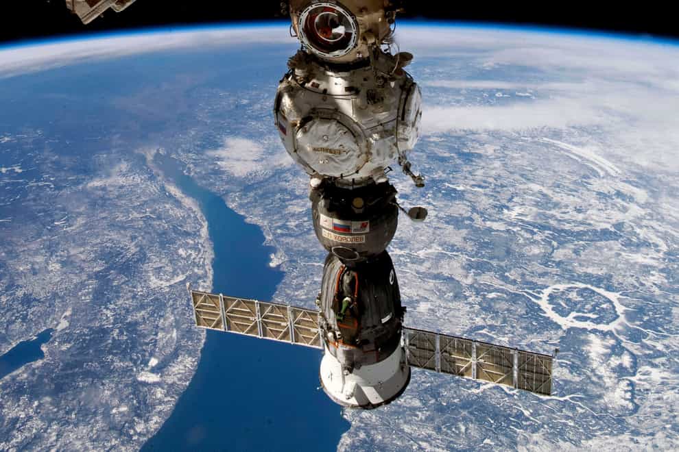 A Soyuz capsule of the International Space Station (Sergei Korsakov, Roscosmos State Space Corporation via AP, File)