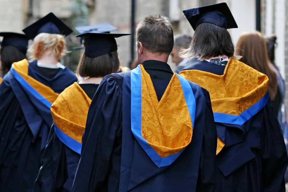 Universities will be given an additional £15 million in funding this year to help ease cost-of-living pressures for disadvantaged students (Chris Radburn/PA)