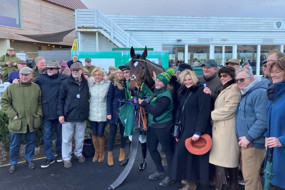 Bushypark with connections after winning the North Yorkshire Grand National (Ashley Iveson/PA)