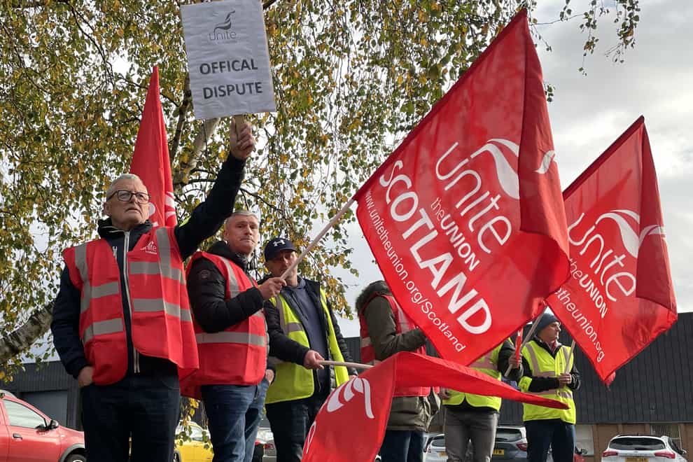 Workers across many pars of the UK went on strike in October. (Rebecca McCurdy/PA)