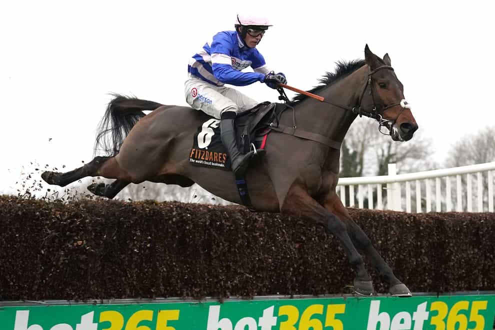 Pic D’orhy, here ridden by jockey Harry Cobden on their way to winning the Fitzdares Peterborough Chase at Huntingdon, looks to add to his tally in the Coral Silviniaco Conti Chase at Kempton (Tim Goode/PA)