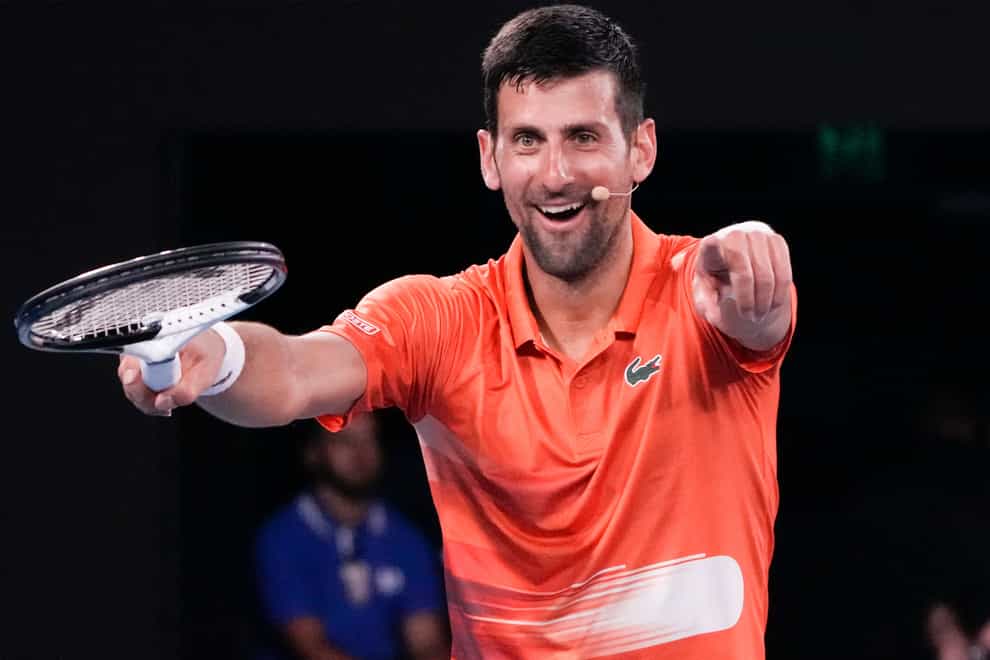 Novak Djokovic received a positive welcome from the Melbourne crowd during a charity match on Friday (Mark Baker/AP)