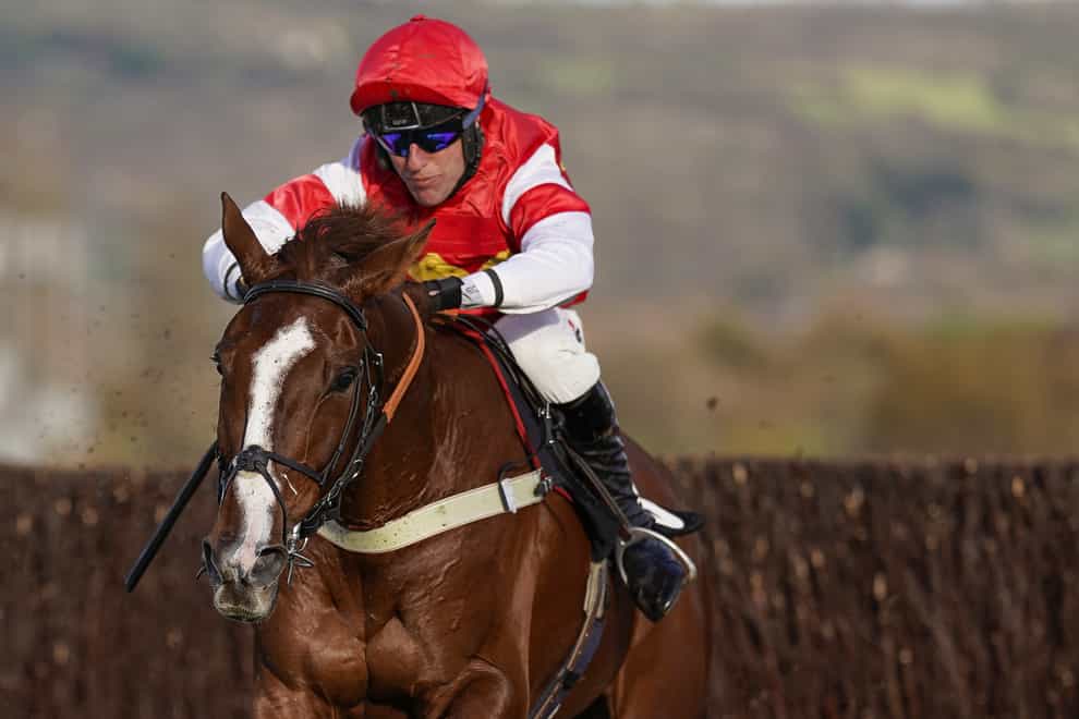 Robbie Power on board The Big Breakaway on their way to winning The mallardjewellers.com Novices’ Chase at Cheltenham Racecourse.