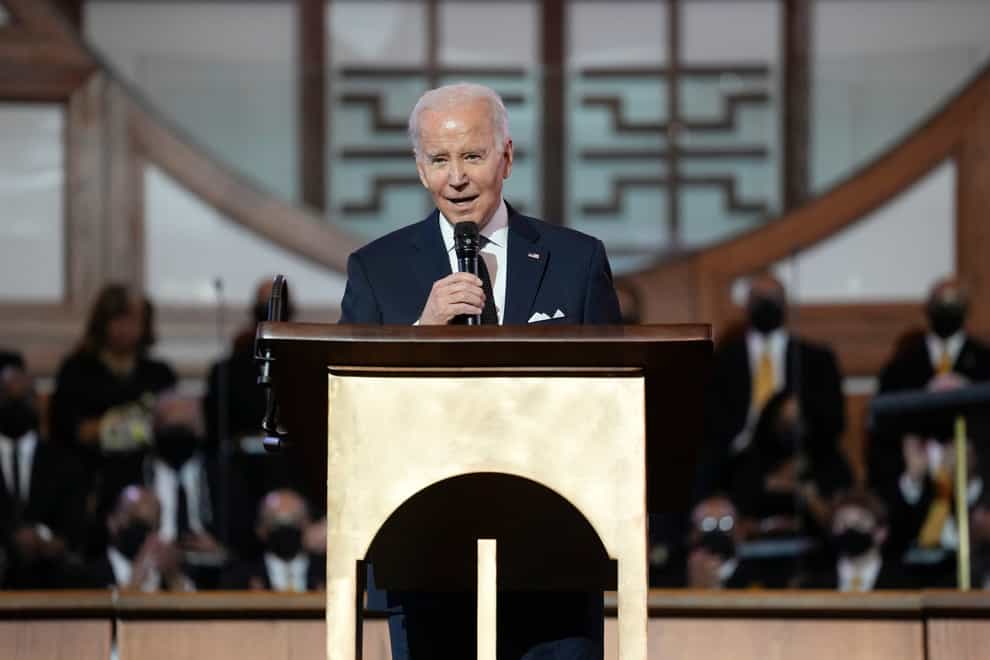 Joe Biden speaks at Ebenezer Baptist Church (Carolyn Kaster/AP)