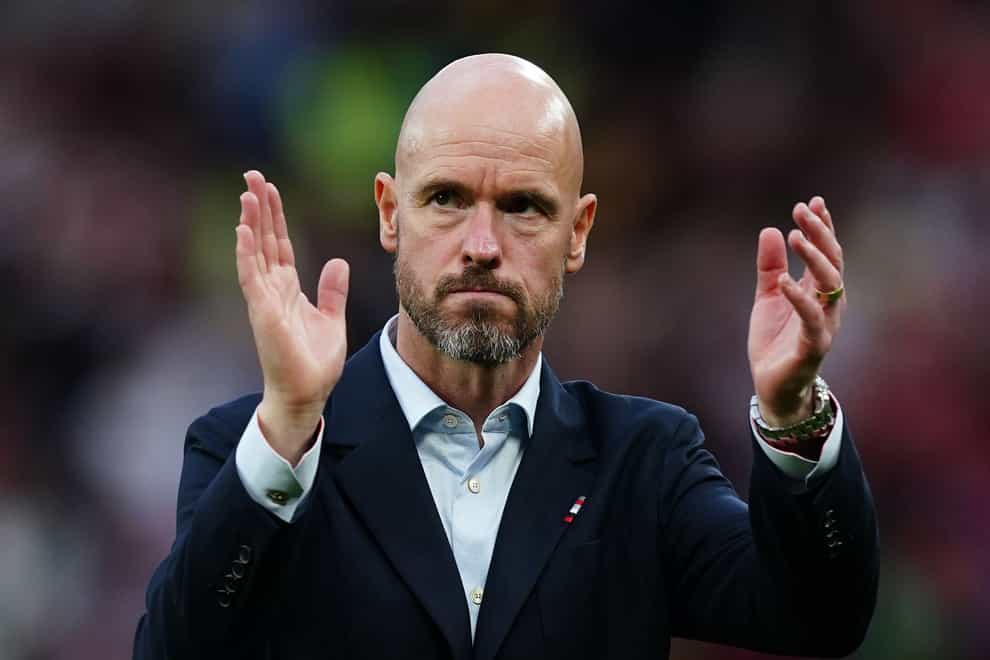 Erik ten Hag has little time between fixtures but wants Manchester United to find time to celebrate their wins (Martin Rickett/PA)