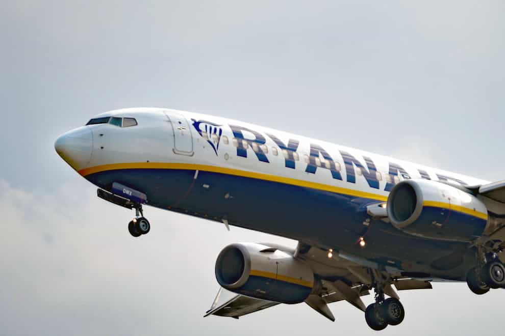 Ryanair has announced record bookings driven by UK consumers planning foreign trips for Easter and summer (Nicholas.T.Ansell/PA)