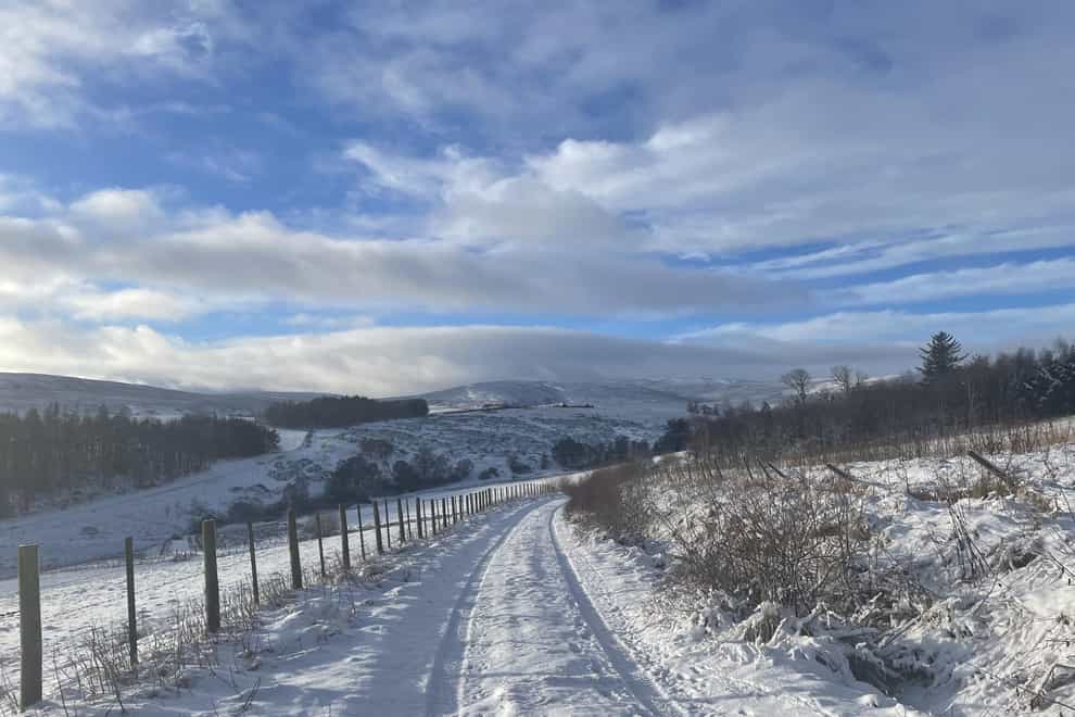 Heavy snowfall was reported across the north of Scotland and parts of Wales (Katharine Hay/PA)