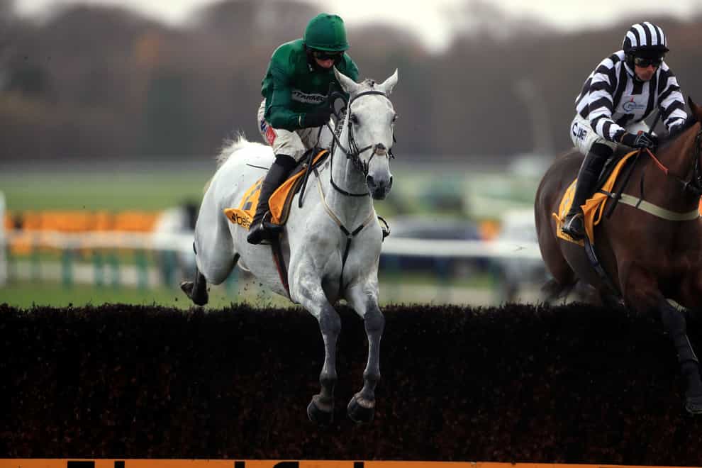 Bristol De Mai ridden by Daryl Jacob on their way to winning the Betfair Chase at Haydock Racecourse. (Mike Egerton/PA)