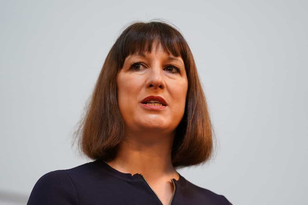 Shadow chancellor Rachel Reeves making her keynote speech at Fabian Society New Year Conference in London (Kirsty O’Connor/PA)