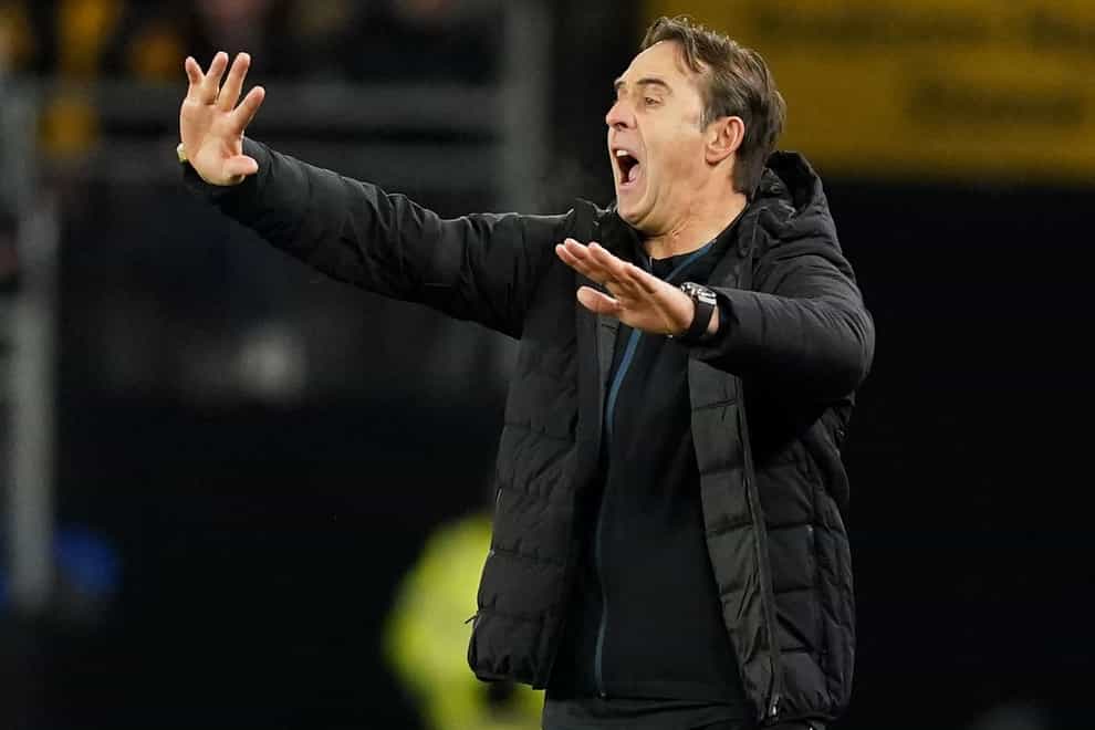 Wolves manager Julen Lopetegui has confidence in his side. (Mike Egerton/PA)
