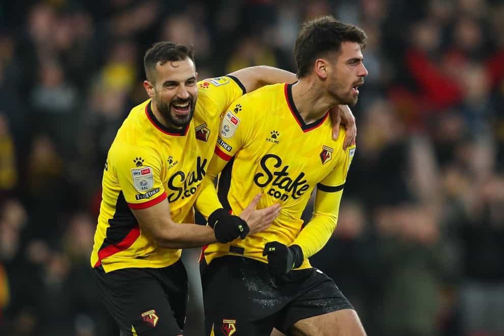 Joao Ferreira (right) secured a point for Watford (Kieran Cleeves/PA)