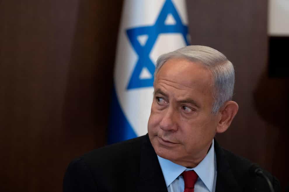 Israel’s prime minister Benjamin Netanyahu made his announcement during the weekly cabinet meeting (Maya Alleruzzo, Pool/AP)