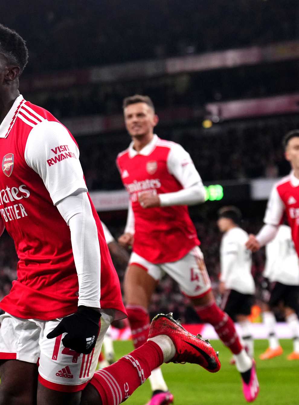 Eddie Nketiah scored twice in Arsenal’s win over Manchester United (John Walton/PA)