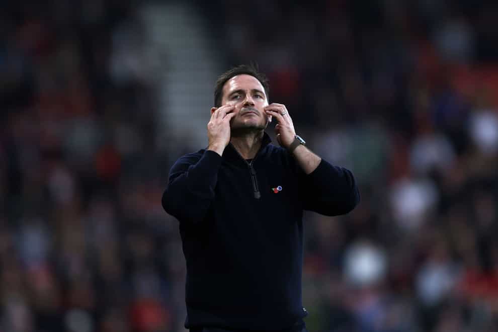 Frank Lampard has been sacked after less than a year in charge at Everton (Steven Paston/PA)