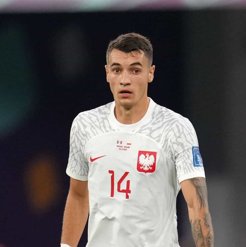 Jakub Kiwior featured for Poland in the 2022 World Cup (Nick Potts/PA)
