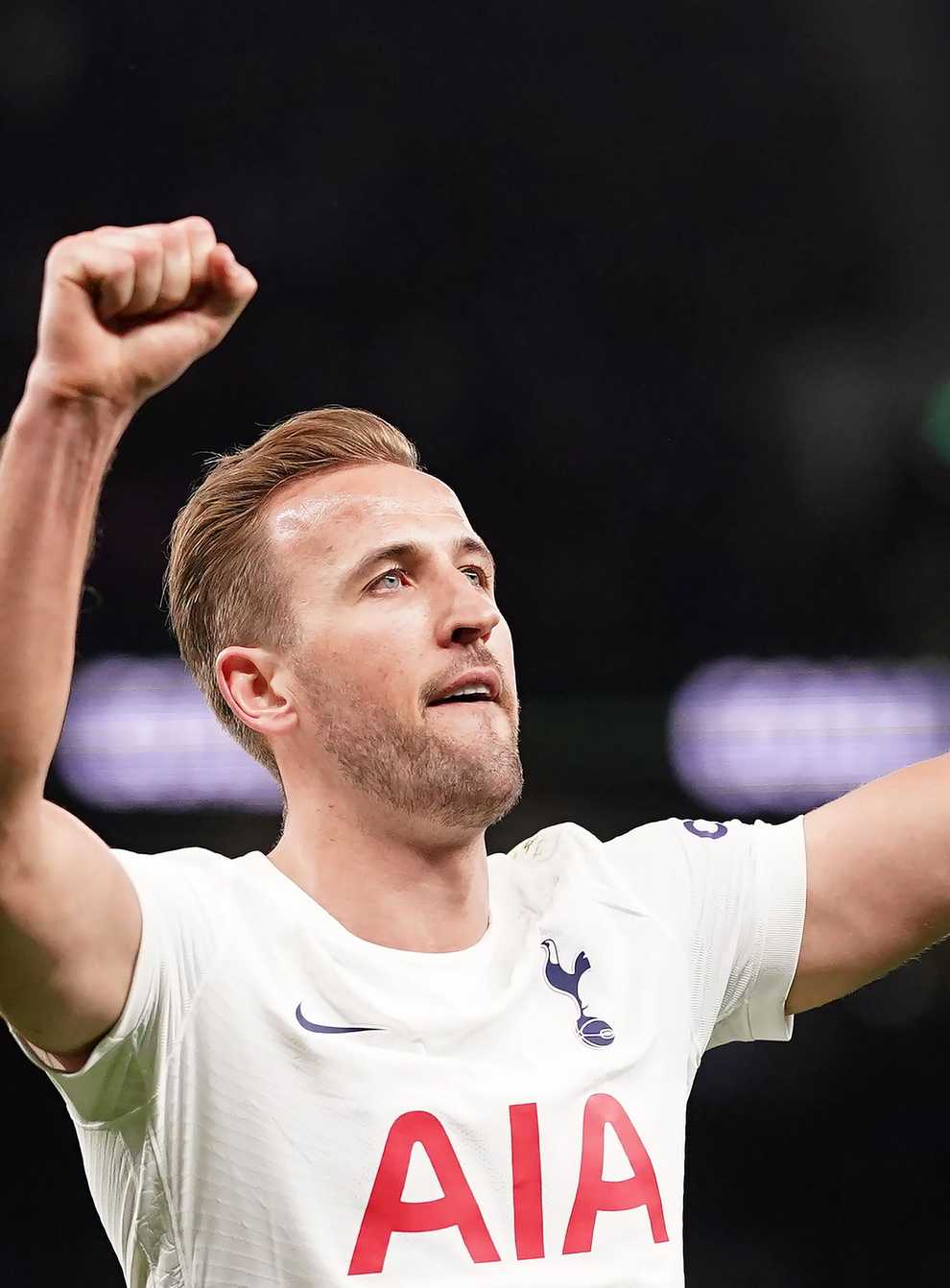 Harry Kane celebrates scoring for Tottenham (Adam Davy/PA).