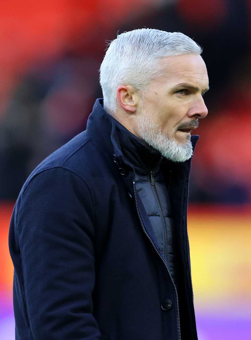 Aberdeen manager Jim Goodwin apologised for the shock cup defeat (Steve Welsh/PA)