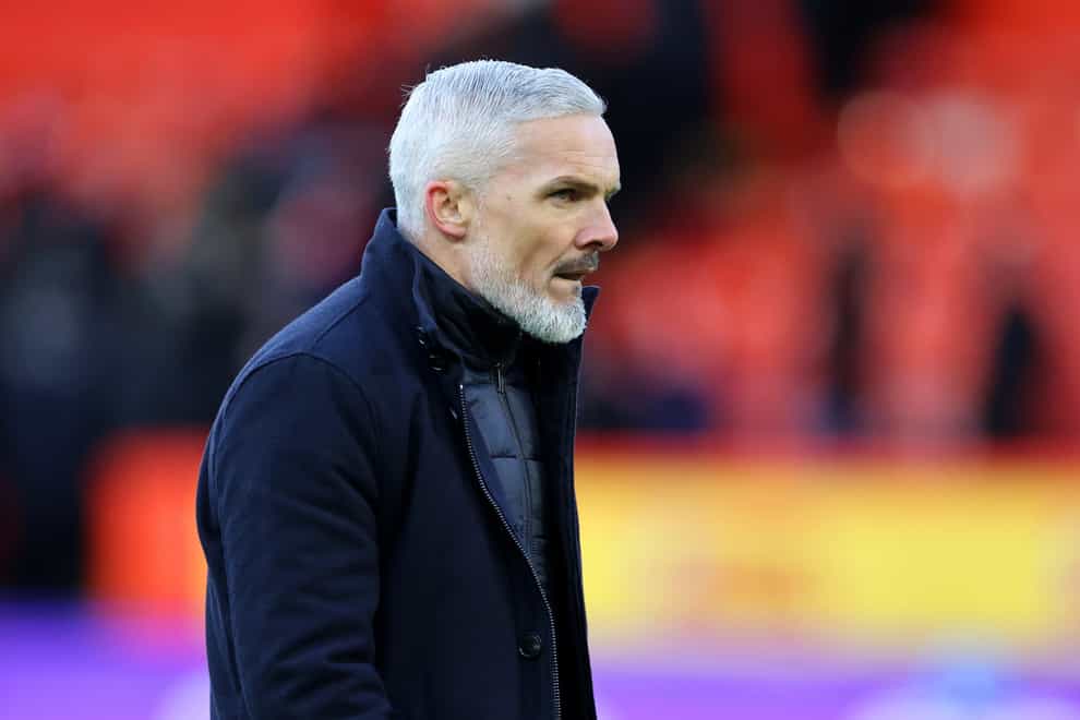 Aberdeen manager Jim Goodwin apologised for the shock cup defeat (Steve Welsh/PA)