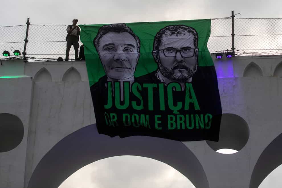 Brazilian police have announced they are planning to indict a Colombian fish trader as the mastermind of last year’s slayings of Indigenous expert Bruno Pereira and British journalist Dom Phillips (Bruna Prado/AP)