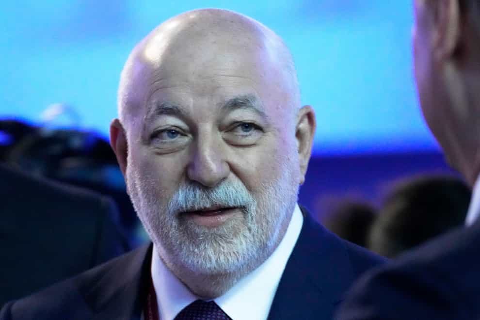 A British man has been arrested in Spain for extradition to the US for alleged helping an oligarch, Viktor Vekselberg, shown, with close ties to Russian President Vladimir Putin to evade sanctions (Dmitri Lovetsky/AP)