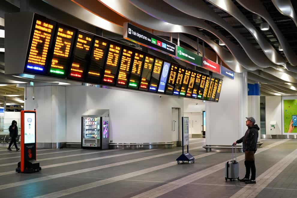 Passengers are being warned to expect disruption next week (Jacob King/PA)