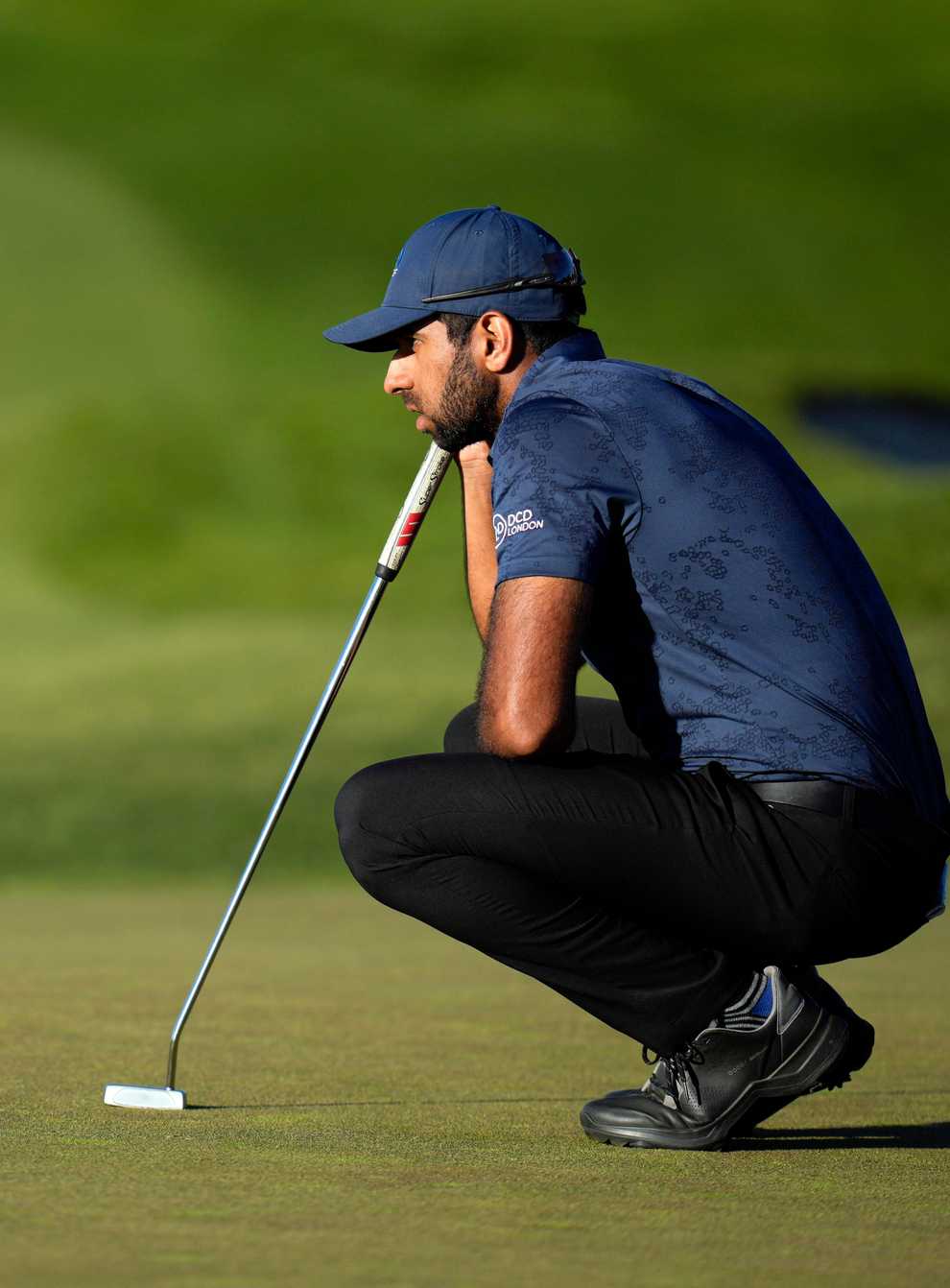 England’s Aaron Rai shot 8-under 64 at Torrey Pines to tie for the first-round lead with Americans Sam Ryder and Brent Grant at the Farmers Insurance Open (Gregory Bull/AP)