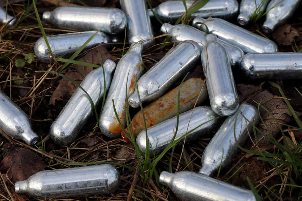The sale and use of laughing gas could be banned under tougher plans being considered by ministers (Gareth Fuller/PA)