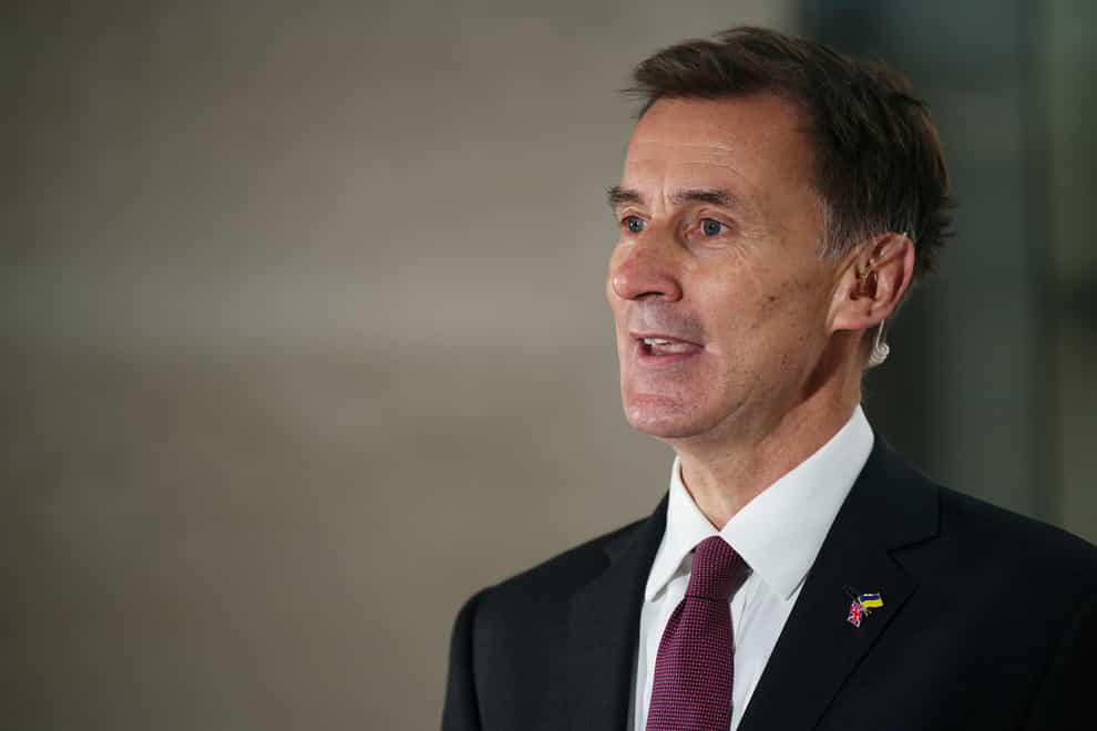 Chancellor Jeremy Hunt called for a disciplined approach to the economy (Aaron Chown/PA)