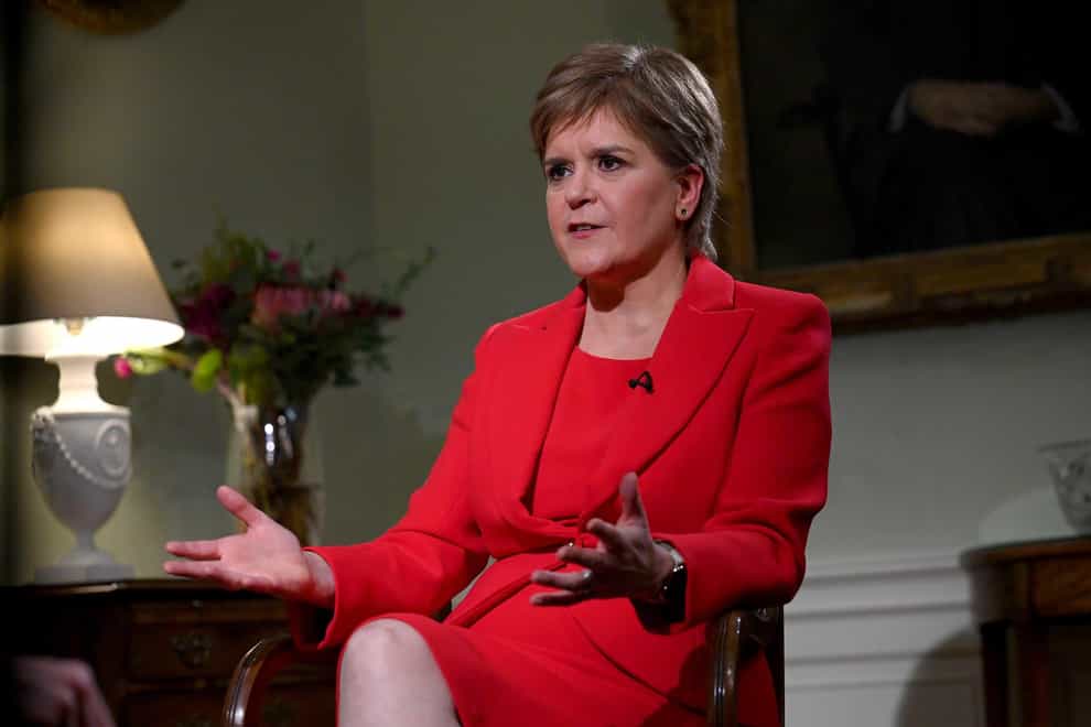 First Minister Nicola Sturgeon has discussed her Government’s gender recognition legislation (Jeff Overs/BBC/PA)