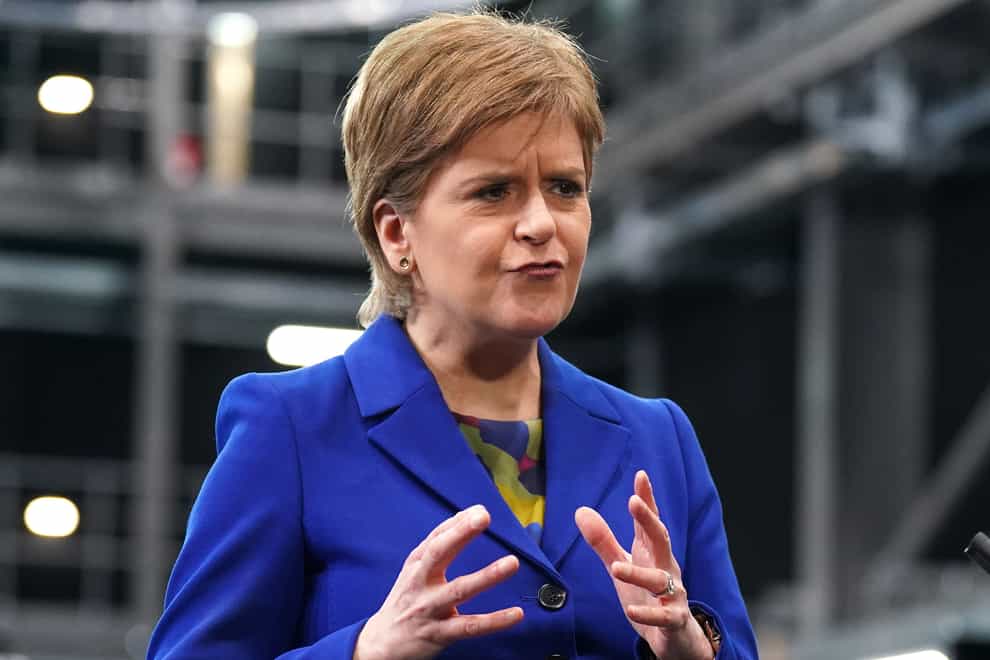 The First Minister was speaking during a visit to a television studio in Glasgow (Andrew Milligan/PA)