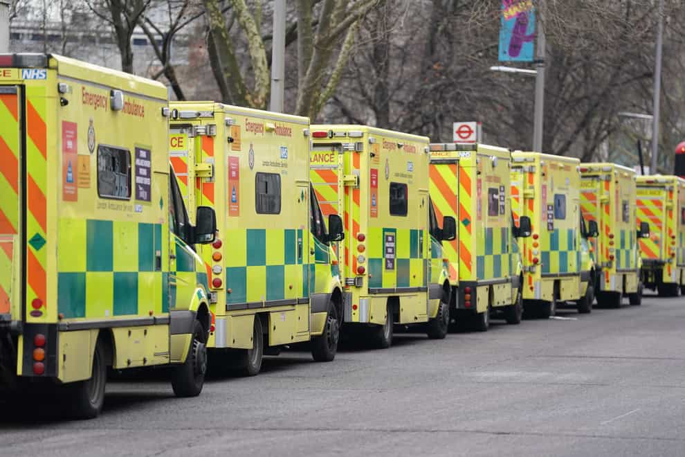 Staff at five ambulances trusts will walk out on February 10 (PA)