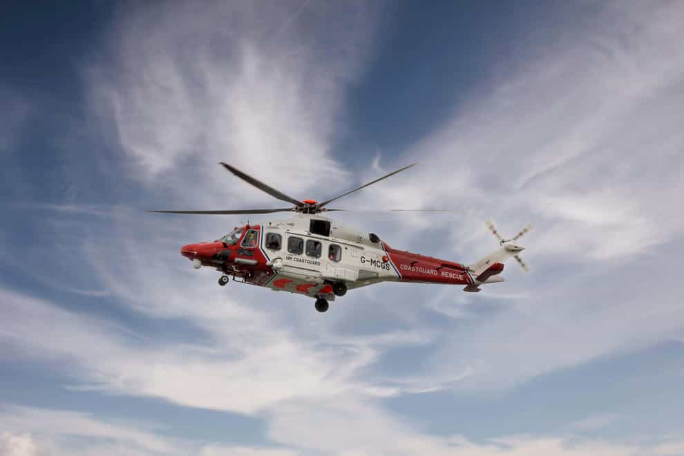 A Coastguard helicopter took part in the search operation (Alamy/PA)