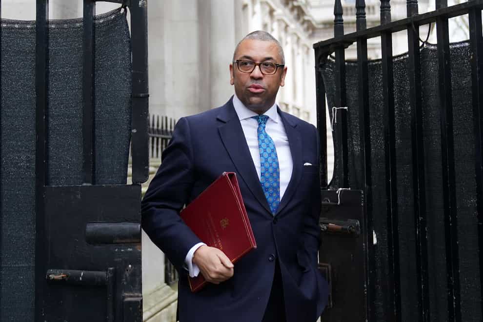 Foreign Secretary James Cleverly described the UK and Australia as the ‘best of mates’ (Stefan Rousseau/PA)