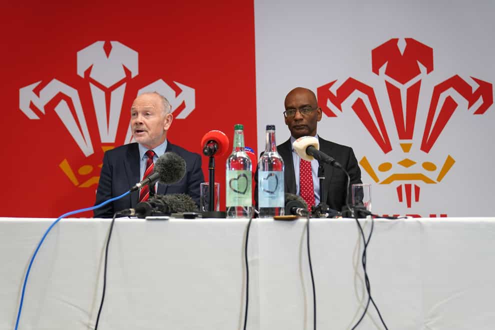 Chairman Ieuan Evans and acting chief executive Nigel Walker were grilled by the Senedd’s sports and culture committee (Jacob King/PA)