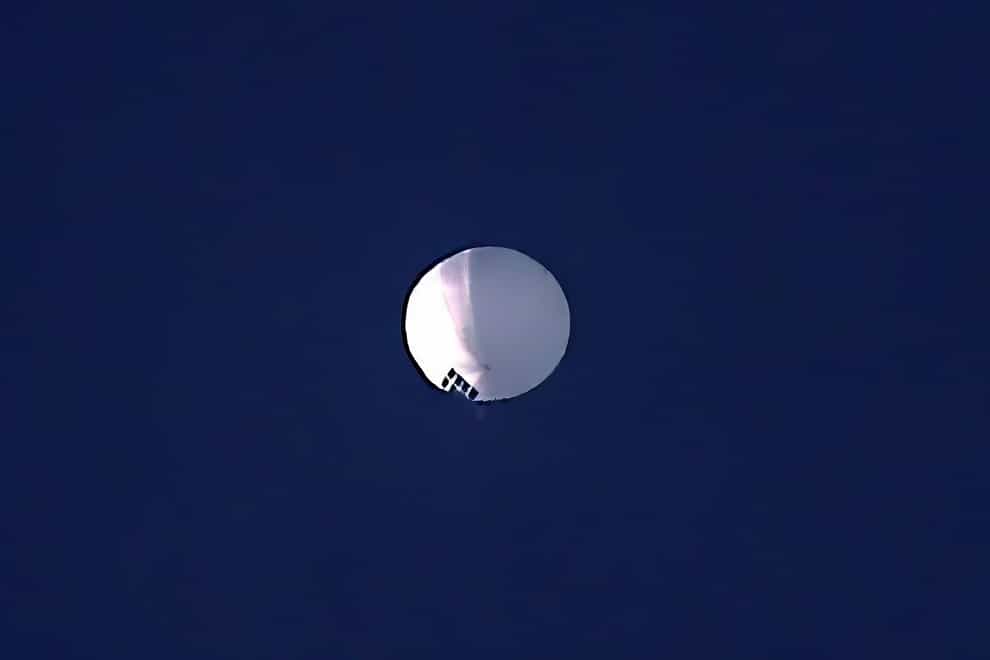 A high altitude balloon floats over Billings, Montana (Larry Mayer/The Billings Gazette/AP)