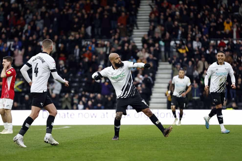 David McGoldrick fired Derby to victory (Richard Sellers/PA)