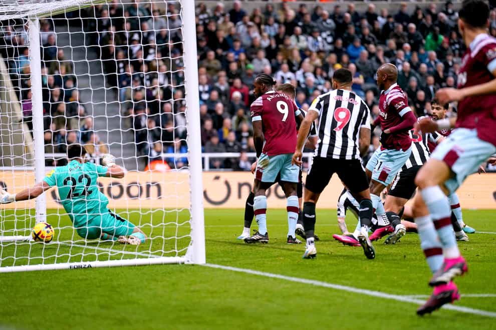 Lucas Paqueta earned a point for West Ham at Newcastle (Owen Humphreys/PA)