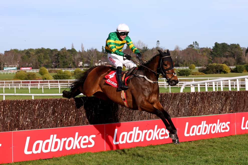 Gentleman De Mee ridden by jockey Danny Mullins on their way to winning the Ladbrokes Dublin Chase during day two of the Dublin Racing Festival at Leopardstown Racecourse in Dublin, Ireland. Picture date: Sunday February 5, 2023.