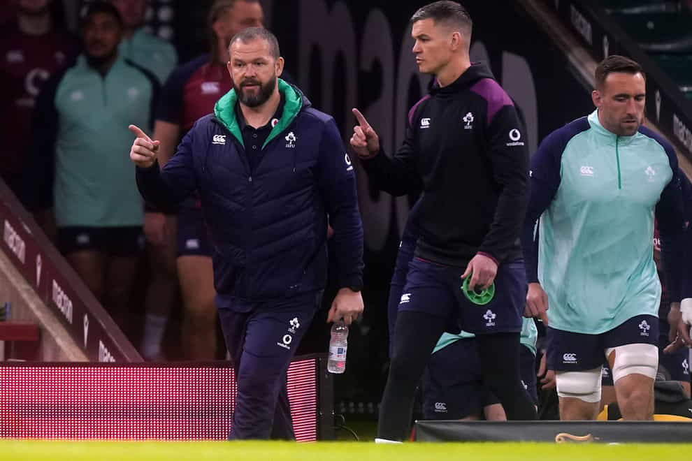 Ireland head coach Andy Farrell, left, and captain Johnny Sexton, right, enjoyed a weekend win in Wales (Mike Egerton/PA)