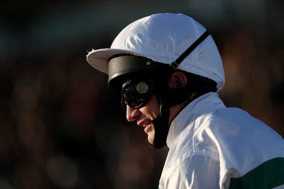 Jockey Jamie Moore during day two of the November Meeting at Cheltenham Racecourse.