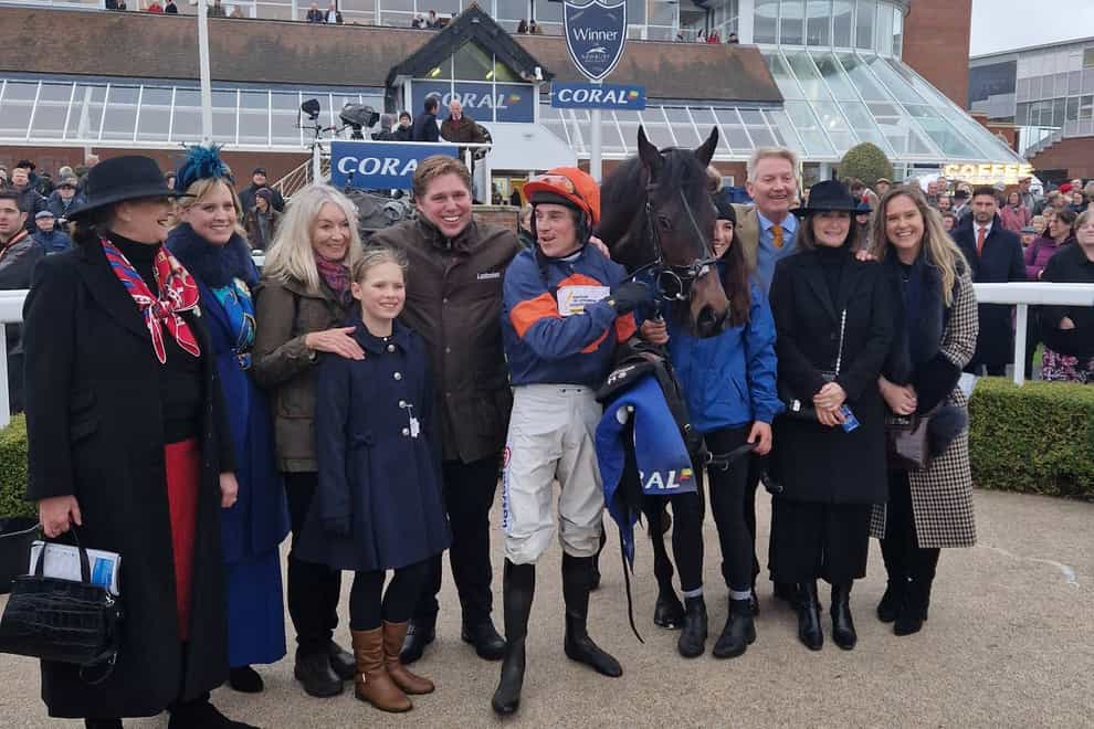 Le Milos and connections after winning the Coral Gold Cup (PA)